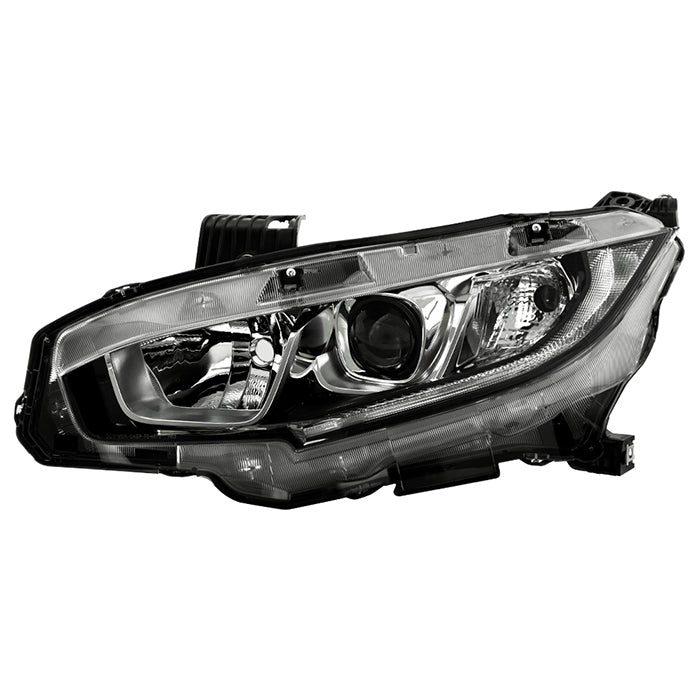 ( OE ) Honda Civic 16-21 Halogen Models ( Don‘t Fit Xenon HID and LED Models ) Projector Headlight - Low Beam-H11(Not Included) ; High Beam-HB3(Not Included) ; Signal-WY21W(Not Included) - OE Chrome