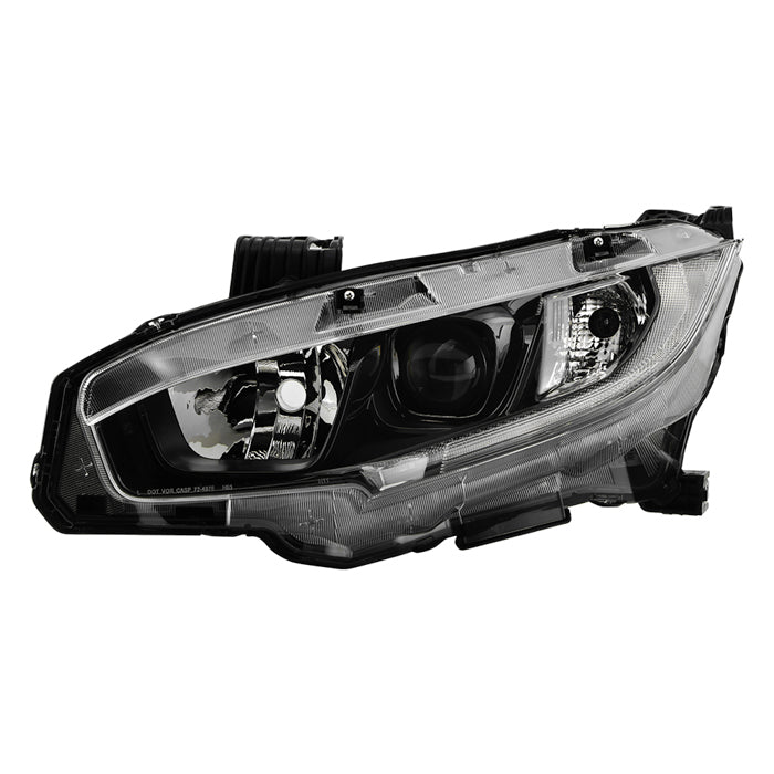 ( OE ) Honda Civic 19-21 Halogen Models ( Don‘t Fit Xenon HID and LED Models ) Projector Headlight - Low Beam-H11(Included) ; High Beam-HB3(Included) ; Signal-7444NA(Included) - OE Black Left