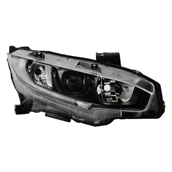 ( OE ) Honda Civic 19-21 Halogen Models ( Don‘t Fit Xenon HID and LED Models ) Projector Headlight - Low Beam-H11(Included) ; High Beam-HB3(Included) ; Signal-7444NA(Included) - OE Black Right