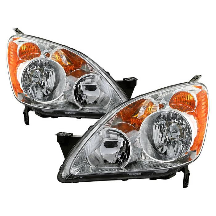 ( OE ) Honda CR-V 05-06 Halogen OE Headlight - Low Beam-H1(Not Included) ; High Beam-H1(Not Included) ; Signal-7440(Not Included) - Chrome