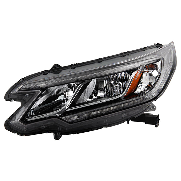 ( OE ) Honda CRV 2015-2016 Halogen with DRL LED Models Only - OEM Style Driver Side Headlight - Low Beam-H11(Not Included) ; High Beam-9005(Not Included) ; Signal-7444NA(Not Included) - Left