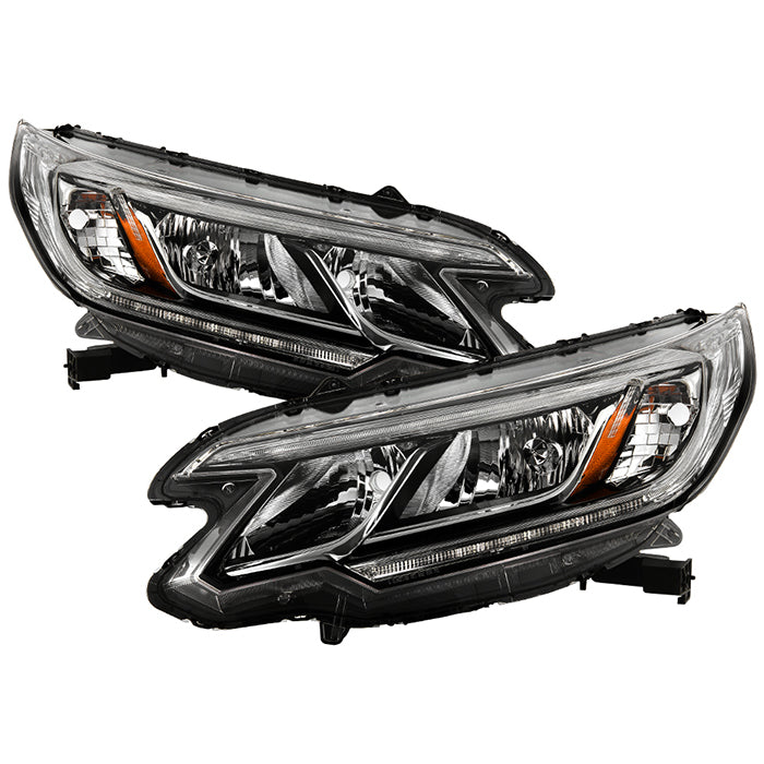 ( OE ) Honda CRV 2015-2016 Halogen with DRL LED Models Only - OEM Style Headlights - Low Beam-H11(Not Included) ; High Beam-9005(Not Included) ; Signal-7444NA(Not Included) - Left