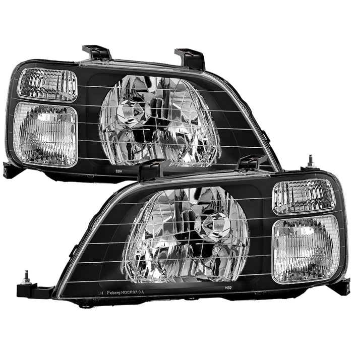 ( OE ) Honda CR-V 97-01 Halogen OEM Style Headlight - SET - Black