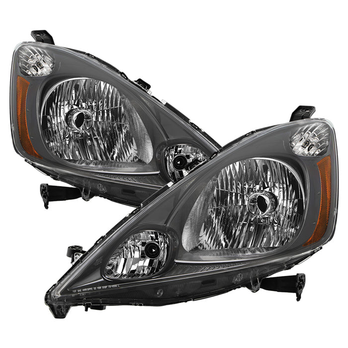( OE ) Honda Fit 09-14 Iron Grey Housing Halogen Headlight - OE SET