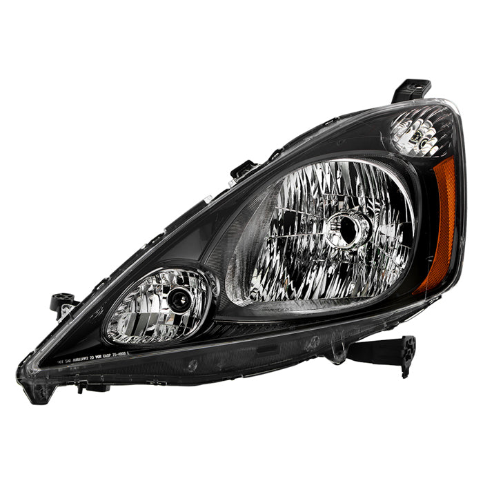 ( OE ) Honda Fit 12-14 Black Housing Halogen Headlight - OE Left