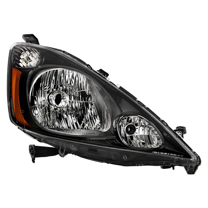 ( OE ) Honda Fit 12-14 Black Housing Halogen Headlight - OE Right