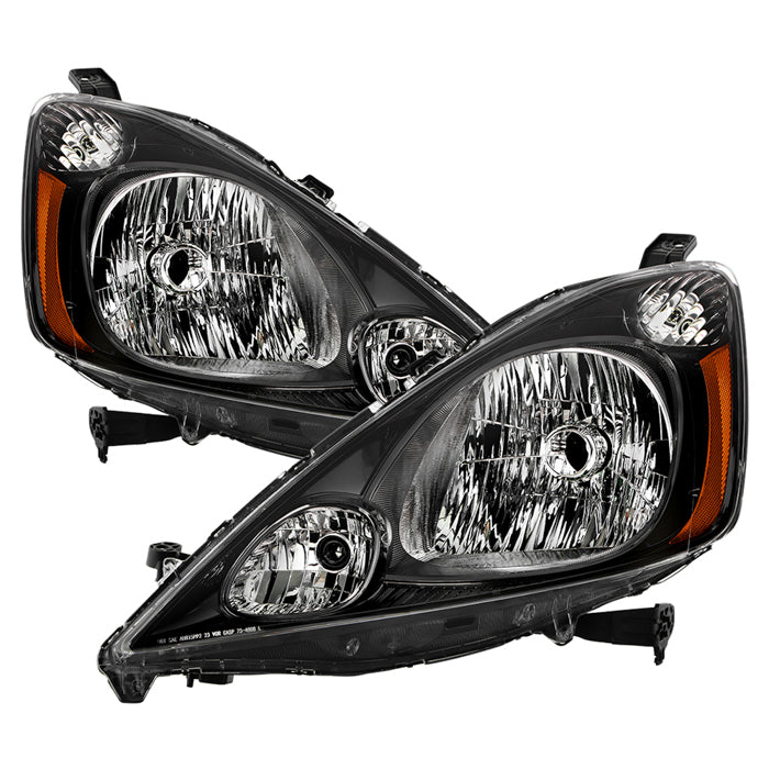 ( OE ) Honda Fit 12-14 Black Housing Halogen Headlight - OE SET