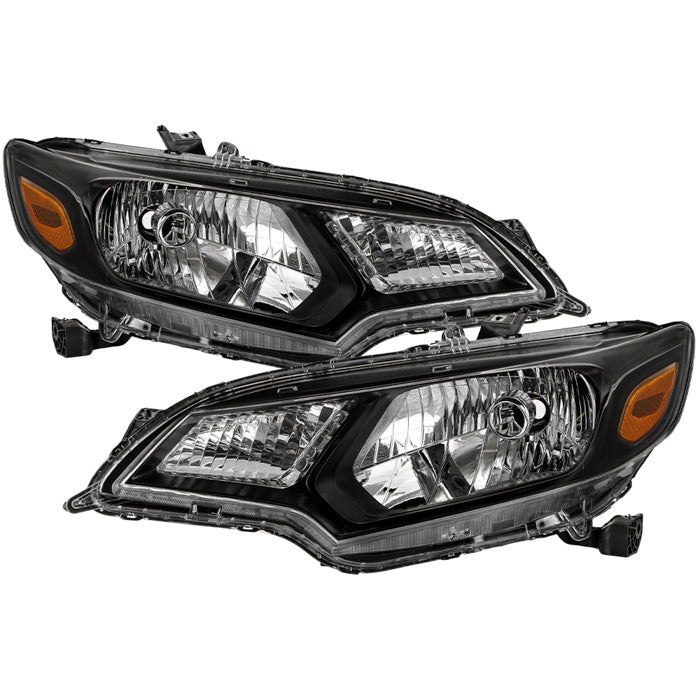 ( OE ) Honda Fit 15-17 All Black Housing Halogen Headlight - OE Black