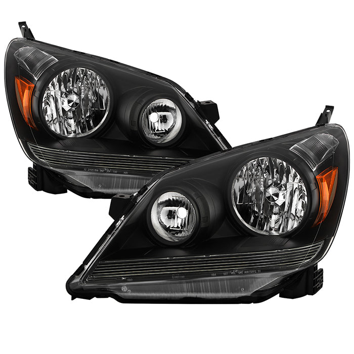 ( Akkon )Honda Odyssey 05-10 Crystal Headlights - Low Beam-HB4(Not Included) ; High Beam-HB3(Not Included) ; Signal-W21W(Included) - Black