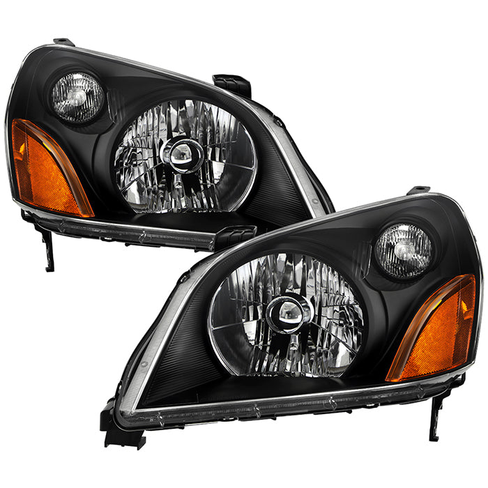 ( Akkon ) Honda Pilot 03-05 Crystal Headlights - Low Beam-HB2(Not Included) ; High Beam-HB2(Included) ; Signal-1157NA(Not Included) - Black