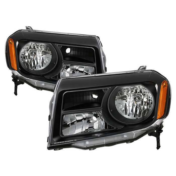 ( xTune ) Honda Pilot 2012-2015 OEM Style Headlights - Low Beam-H11(Not Included) ; High Beam-9005(Not Included) ; Signal-3457NAK(Not Included) - Black