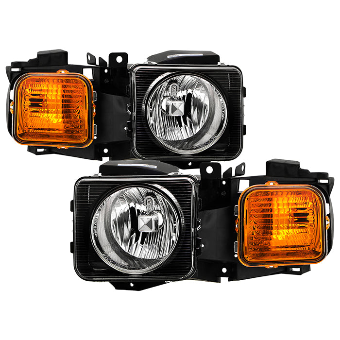 ( OE ) Hummer H3 06-10 / Hummer H3T 09-10 OEM Style Headlights - Low Beam-H13(Not Included) ; High Beam-H13(Not Included) ; Signal-3157(Included) - Chrome