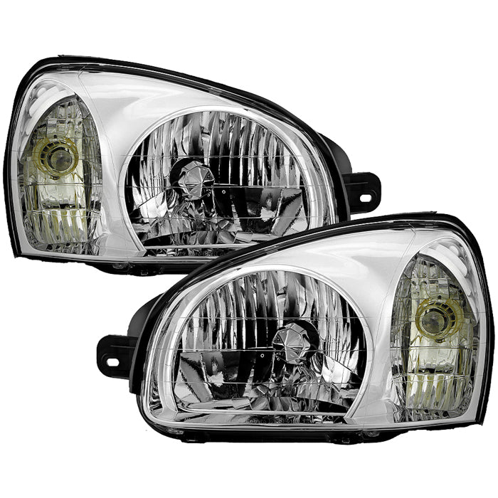 ( OE ) Hyundai Santa Fe 01-03 ( Fit only before 7-14-03 ) OEM Style Headlights - Chrome