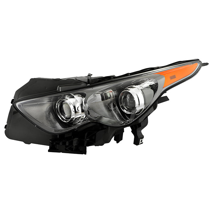 ( OE ) Infiniti FX37 FX35 FX50 QX70 09-17 HID w/AFS Headlight - Low Beam-D2S(Not Included) ; High Beam-D2S(Not Included) ; Signal-WY21W(Included) ; Parking-W5W(Included) - OE Black Left