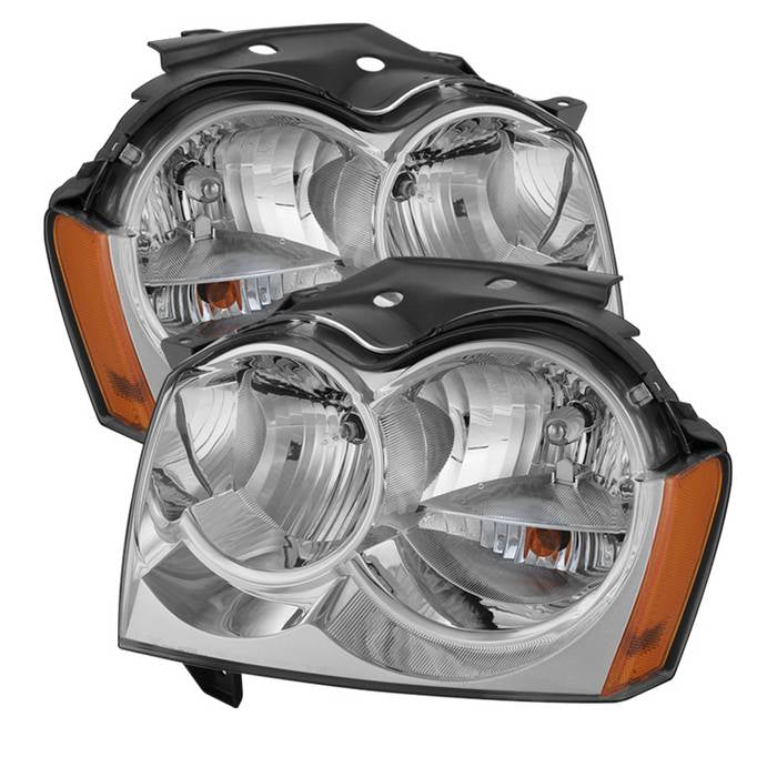 ( Akkon ) Jeep Grand Cherokee 05-07 Crystal Headlights - Chrome