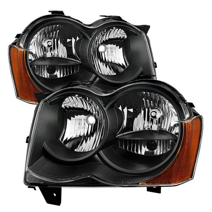 ( Akkon ) Jeep Grand Cherokee 08-10 Halogen Model Only ( Don‘t Fit HID Models )OEM Style Headlights - Black