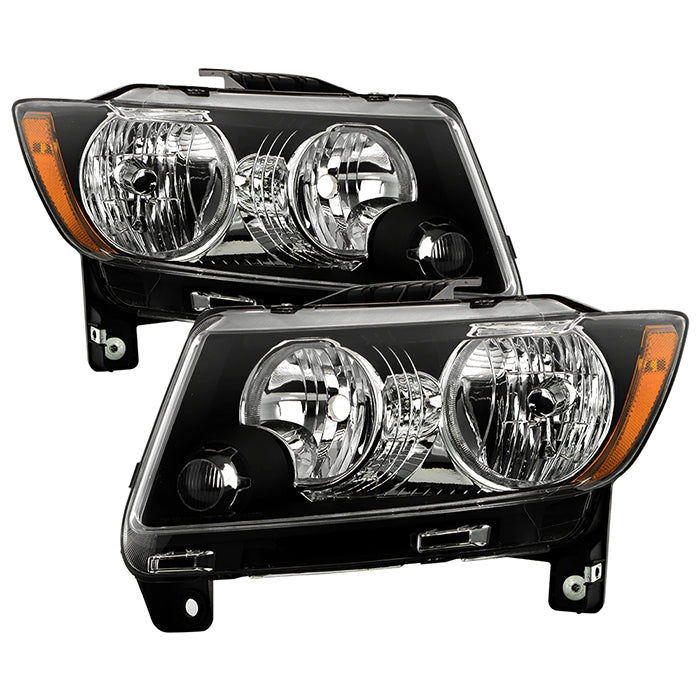 ( OE ) Jeep Grand Cherokee 11-13 / Compass 11-17 Halogen Only ( Don‘t Fit HID models ) OEM Style Headlights - Black