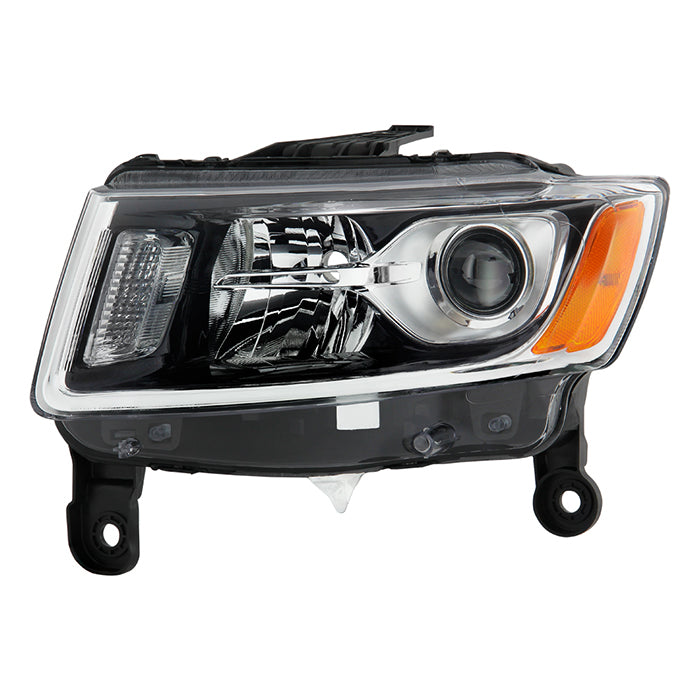 ( OE ) Jeep Grand Cherokee 2014-2016 OEM Style Driver Side Headlight - Low Beam-H1(Included) ; High Beam-HB3(Not Included) ; Signal-7444NA(Not Included) - Left ( Interchange # 68110997AF # CH2502247 )