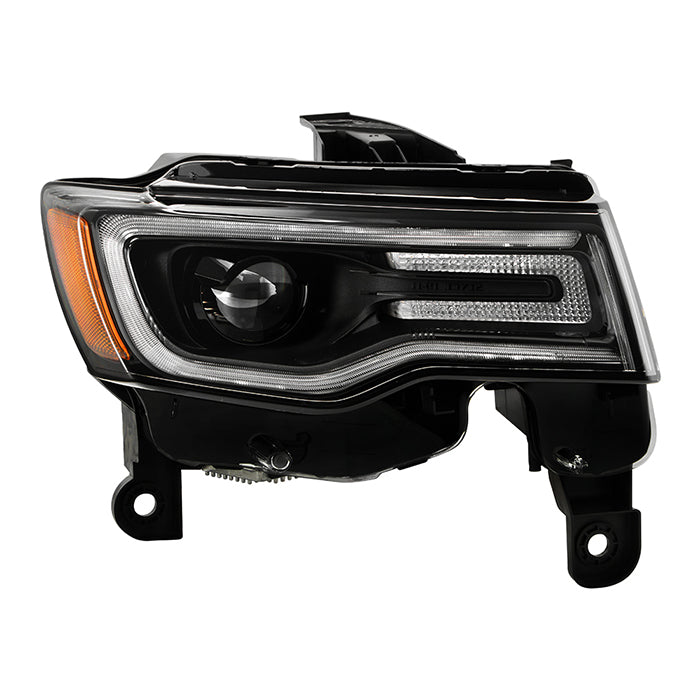 ( POE ) Jeep Grand Cherokee 17-21 (Fit HID Model) w/Auto Leveling LED DRL Headlight (Low D3S  High D3S) - OE Chrome Right