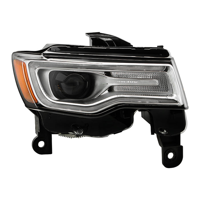 ( POE ) Jeep Grand Cherokee 17-21 (Fit HID Model) w/Auto Leveling LED DRL Headlight (Low D3S  High D3S) - OE Black Right