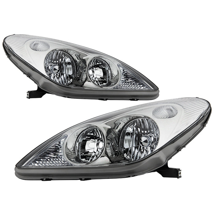 ( OE ) Lexus ES300 02-03 / ES330 2004 Halogen Models Only OEM Style Headlights - Left and Right - Low Beam-H7(Not Included); High Beam-9005(Not Included) ; Signal-7440A(Not Included) - Chrome