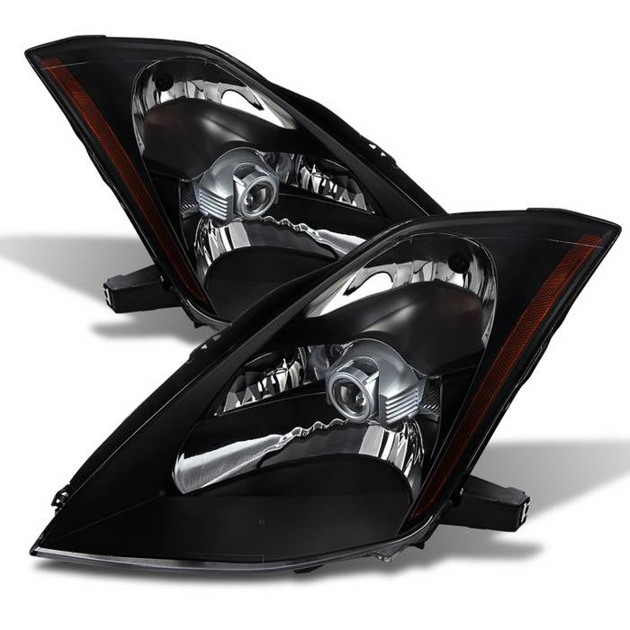 ( Akkon ) Nissan 350Z 03-05 Crystal Headlights - Xenon/HID Model Only ( Not Compatible With Halogen Model ) - Black