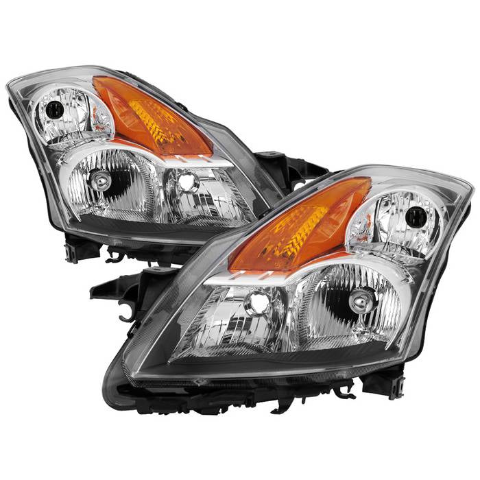 ( OE ) Nissan Altima 07-09 Sedan Crystal Headlights - Halogen Model Only ( Not Compatible With Xenon/HID Model ) - Chrome