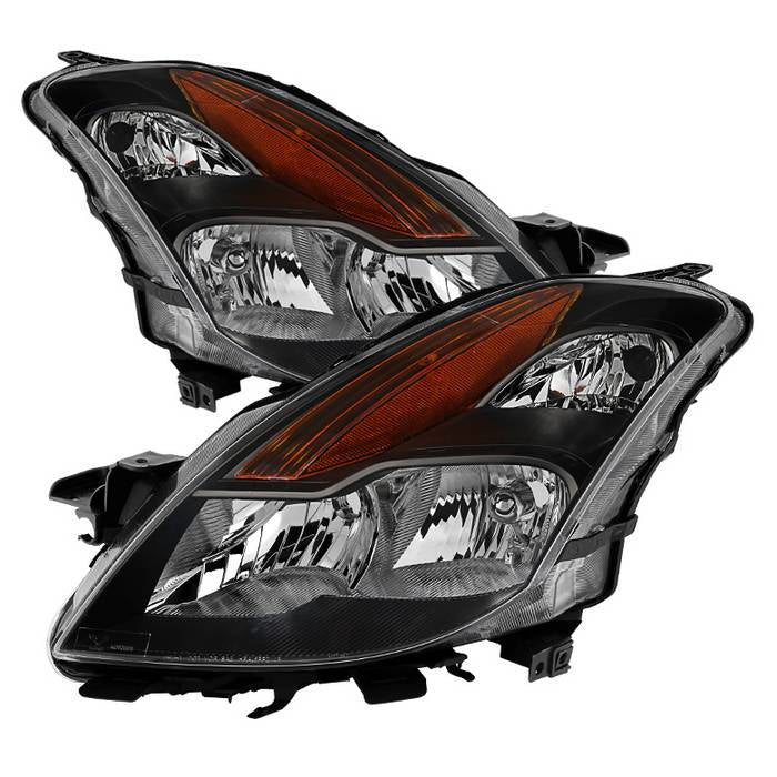 ( Akkon ) Nissan Altima Coupe 08-09 Halogen Only ( Does Not Fit HID Models ) OEM Headlights - Black