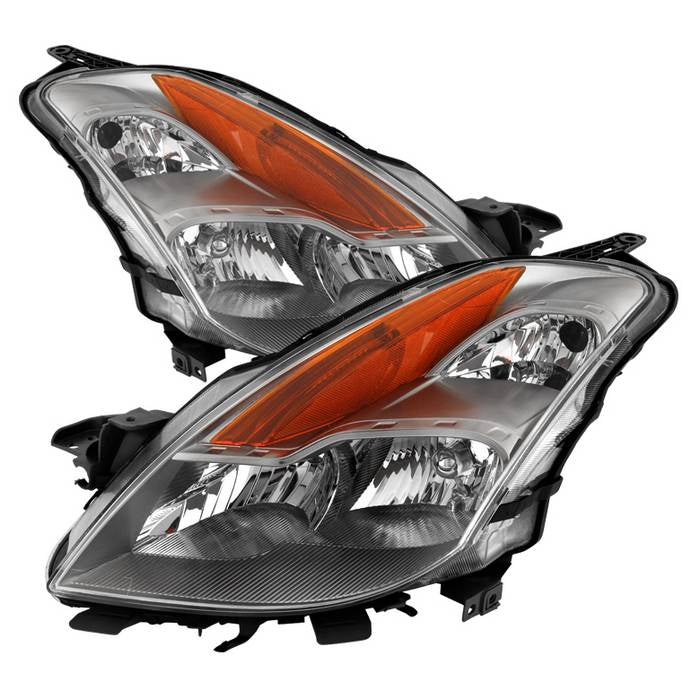 ( Akkon ) Nissan Altima Coupe 08-09 Halogen Only ( Does Not Fit HID Models ) OEM Headlights - Chrome