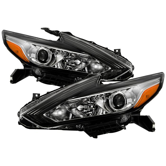 ( OE ) Nissan Altima 16-18 4Dr Halogen Headlights - OE SET Chrome