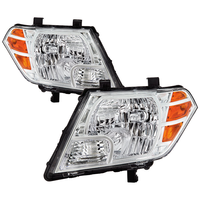 ( OE ) Nissan Frontier 2009-2021 OEM Style Headlights - Low Beam-HB5(Not Included) ; High Beam-HB5(Not Included) ; Signal-7444NA(Not Included) - Chrome
