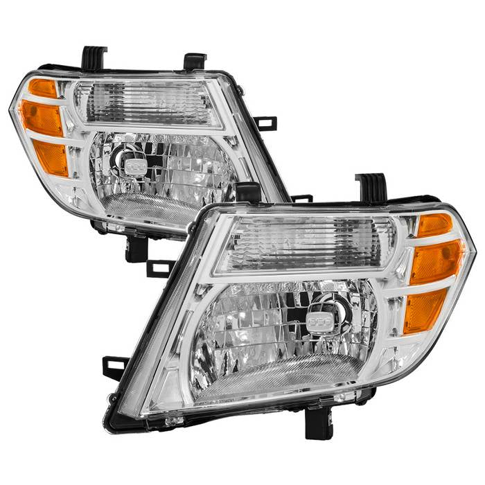 ( OE ) Nissan Pathfinder 08-12 Halogen Headlights SET - Low Beam-9007(Not Included) ; High Beam-9007(Not Included) ; Signal-3457A(Not Included) - OE Chrome