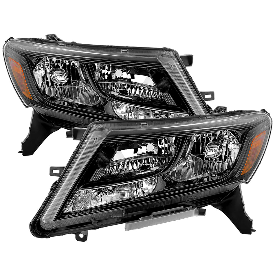 ( OE ) Nissan Pathfinder 2013-2016 ( Halogen Models ) OEM Style Headlights - Low Beam-H11(Not Included) ; High Beam-HB3(Not Included) ; Signal-7440NA(Included) - Black