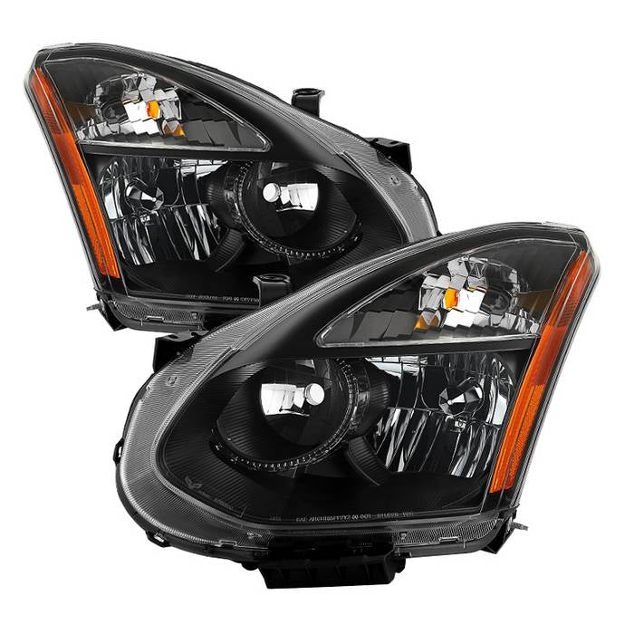 ( xTune ) Nissan Rogue 08-13 Halogen Model Only ( Don‘t Fit HID models ) OEM Style Headlights-Black