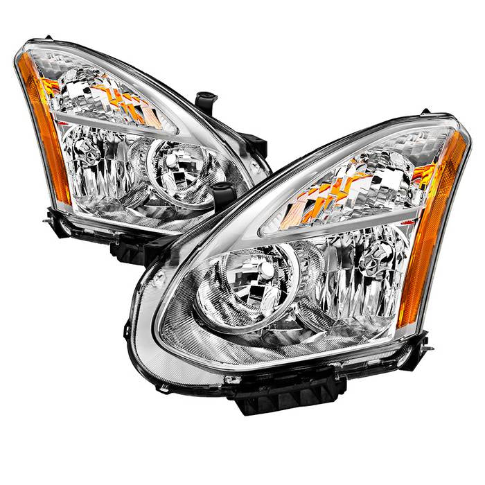 ( OE ) Nissan Rogue 08-13 Halogen Model Only ( Don‘t Fit HID models ) OEM Style Headlights - Low Beam-H11(Not Included) ; High Beam-9005(Not Included) ; Signal-1157NA(Not Included) - Chrome