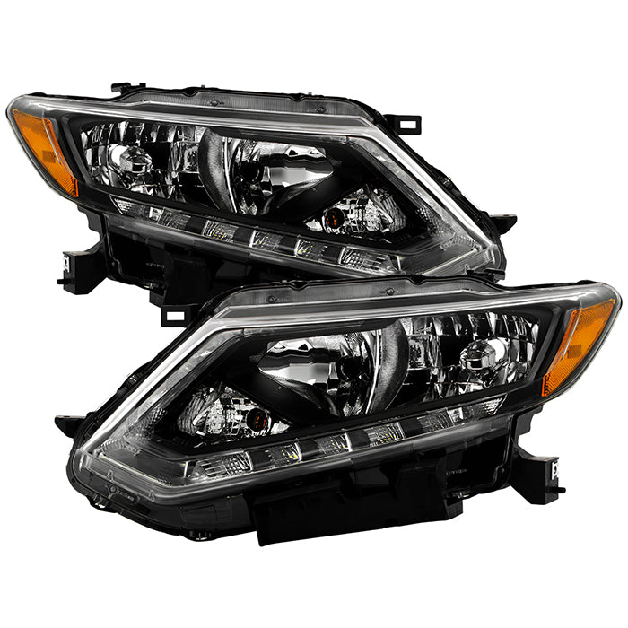 ( OE ) Nissan Rogue 14-16 Halogen Models OEM Style Headlights - Low Beam-H11(Included) ; High Beam-H9(Included) ; Signal-7444NA(Not Included) - OEM Color
