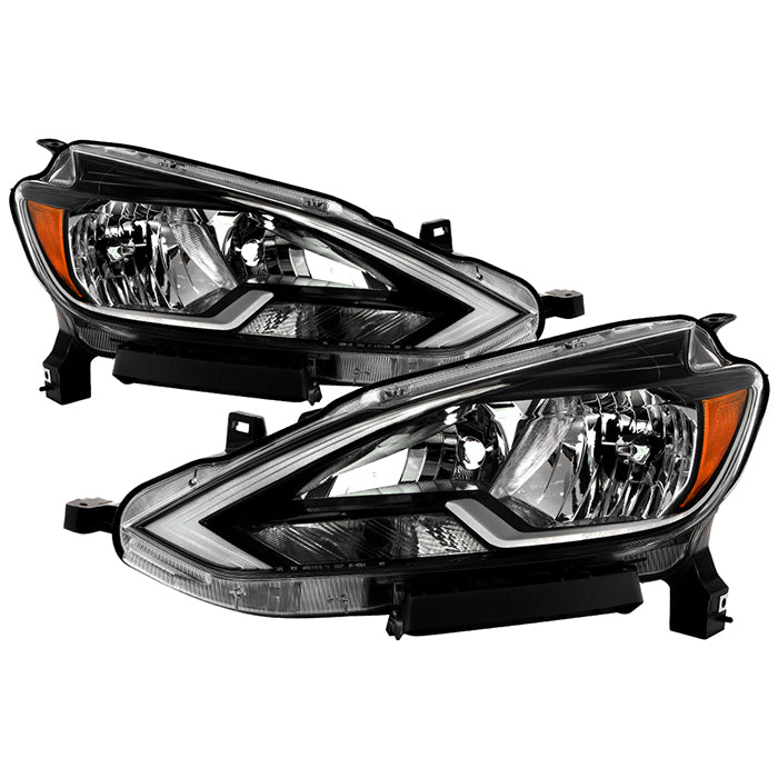 ( OE ) Nissan Sentra 16-18 OE Halogen Headlight - Low Beam-H11(Included) ; High Beam-H9(Included) ; Signal-3157NA(Included) - OE Chrome