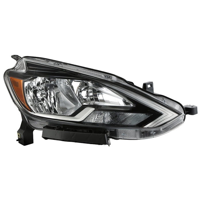 ( OE ) Nissan Sentra 16-18 Passenger Side Halogen Headlight - Low Beam-H11(Included) ; High Beam-H9(Included) ; Signal-3157NA(Included) - OE Right
