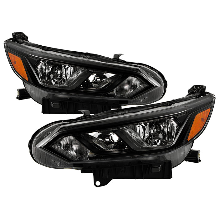 ( xTune ) Nissan Sentra 20-21 Halogen Headlight - Low Beam-H11(Included) ; High Beam-H9(Included); Signal-3157(included) - OE SET Black