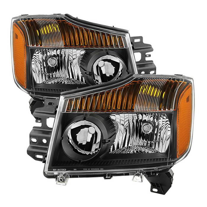 ( xTune ) Nissan Titan 04-15 (08-15 OE Style ) / Armada 04-07 OEM Head Lights set - Black
