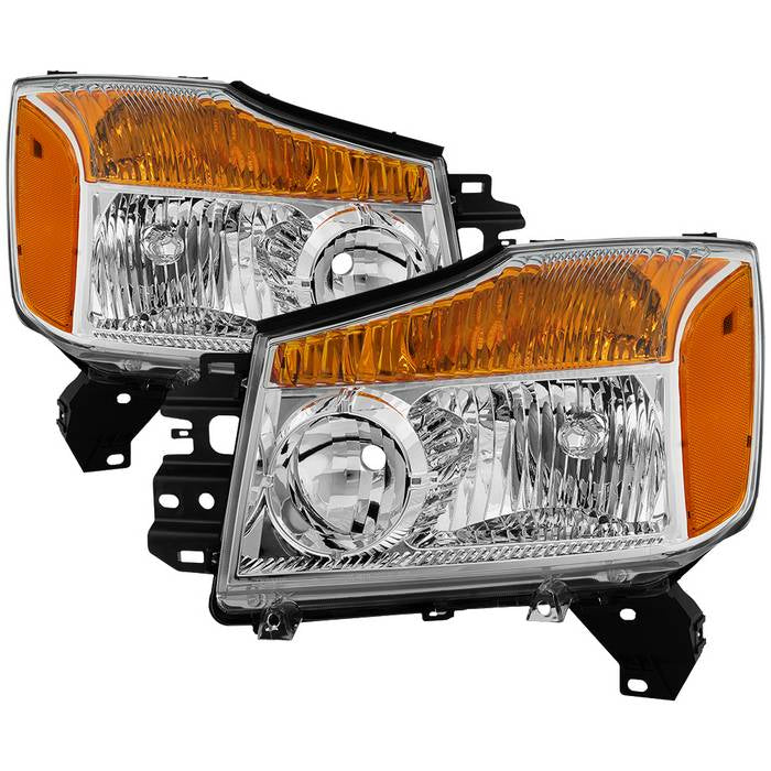 ( OE ) Nissan Titan 04-15 (08-15 OE Style ) / Armada 04-07 OEM Head Lights set - Chrome