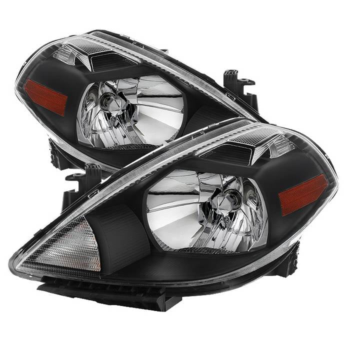 ( Akkon ) Nissan Versa 07-12 (hatchback) 07-11 (Sedan) Crystal Headlights - Black