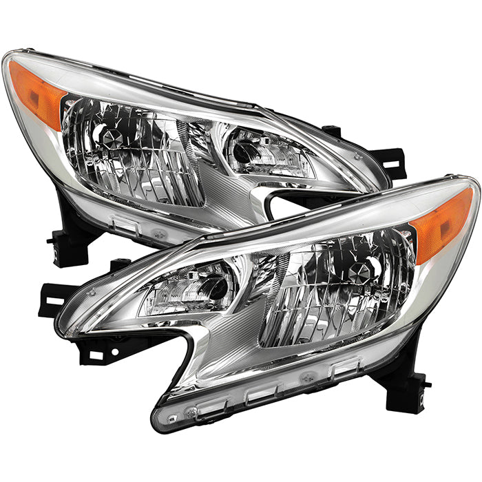 ( OE ) Nissan Versa Note 2014-2016 OEM Style Headlights - Left and Right -Chrome