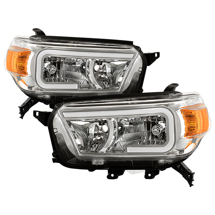 ( xTune ) Toyota 4Runner 2010-2013 LED Light Bar Headlights - Low Beam-H11(Not Included) ; High Beam-HB3(Not Included) - Chrome