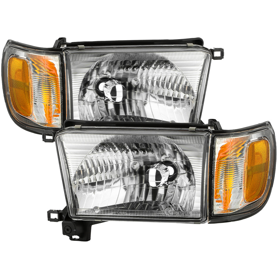 ( OE ) Toyota 4Runner 99-02 OEM Style Headlights With Corner Light 4PCS Set - Chrome
