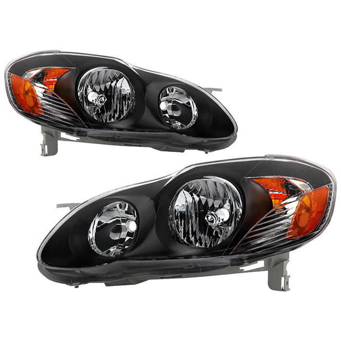 ( xTune ) Toyota Corolla 03-06 Crystal Headlights - Black