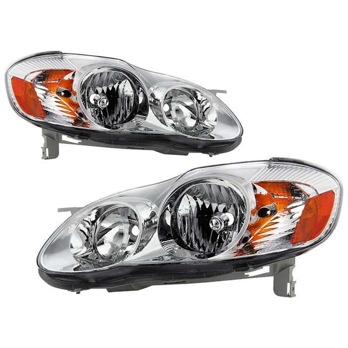 ( OE ) Toyota Corolla 03-06 Crystal Headlights - Chrome