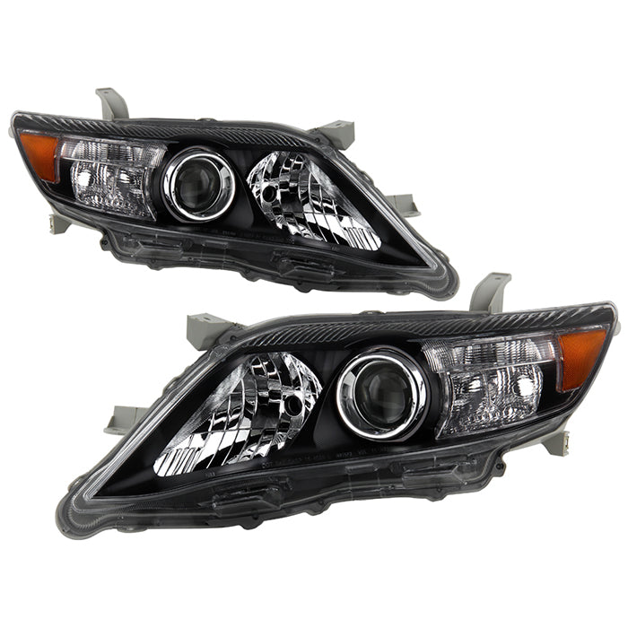 ( xTune ) Toyota Camry 10-11 Amber Projector Headlights - Black  (USA Built)