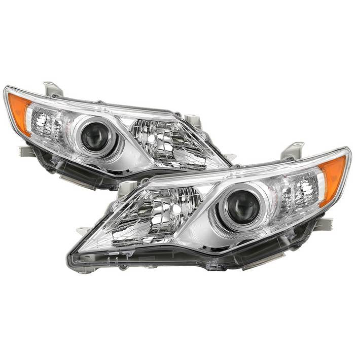 ( OE ) Toyota Camry 12-14 LE XLE Hybrid Halogen Headlight - Low Beam-H11(Not Included) ; High Beam-9005(Not Included) ; Signal-7444NA(Not Included) - OE Chrome