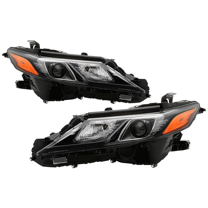 ( OE ) Toyota Camry 18-19 TRD Model (Fit All Halogen Model) Halogen Headlights - Low Beam-LED ; High Beam-LED ; Signal-7444NA(Included) - OE BLACK SET